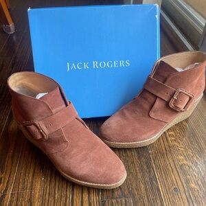 Jack Rogers Izzie Suede Wedge Booties